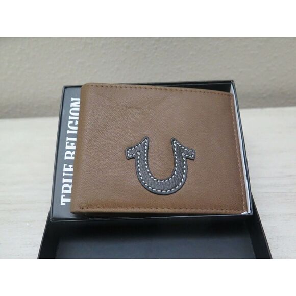 True Religion WESTON Men's Leather Brown Bifold Wallet TR201126 RFID $50 - Picture 8 of 8